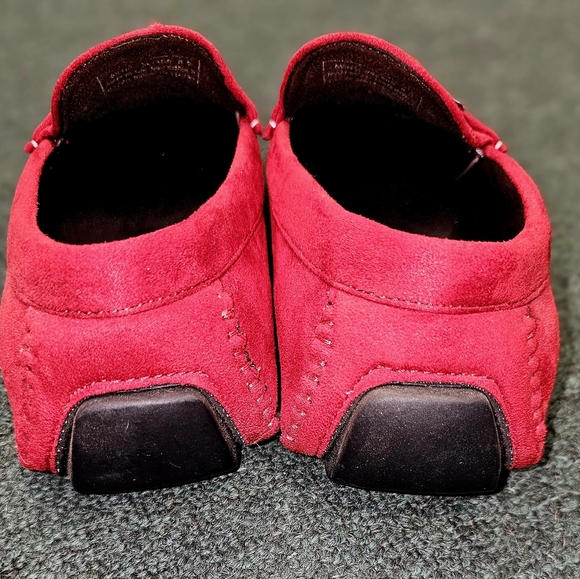 SIO Men's Red Casual Driving Moccasin Loafers - Picture 5 of 5